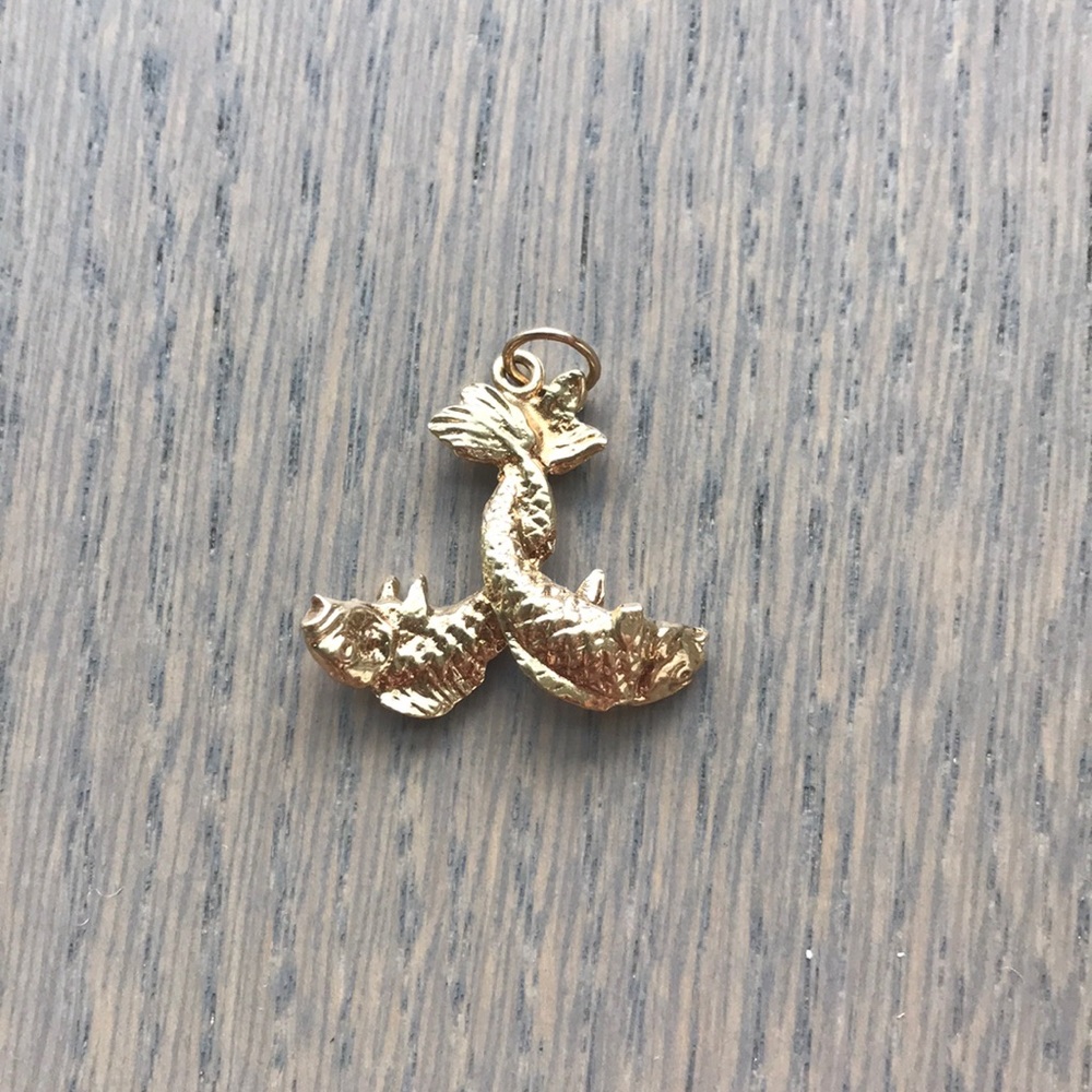 14kt gold fish charm